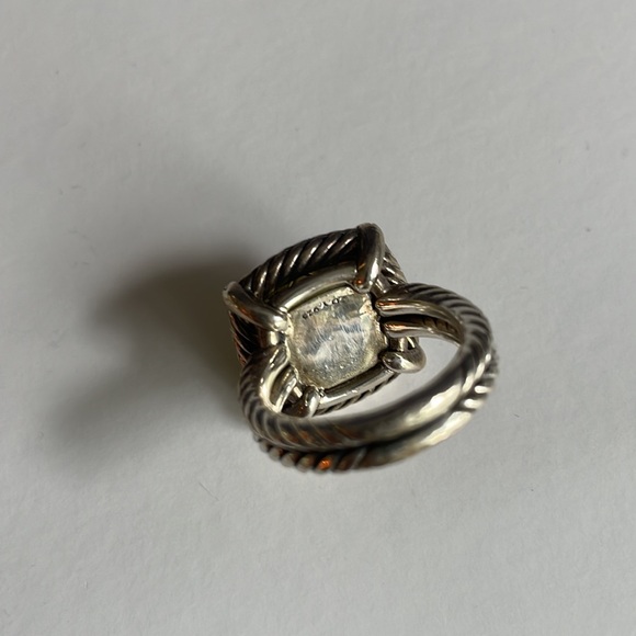 David Yurman Large Chatelaine pave Lemon Citrine Ring sz 5 - Picture 5 of 6